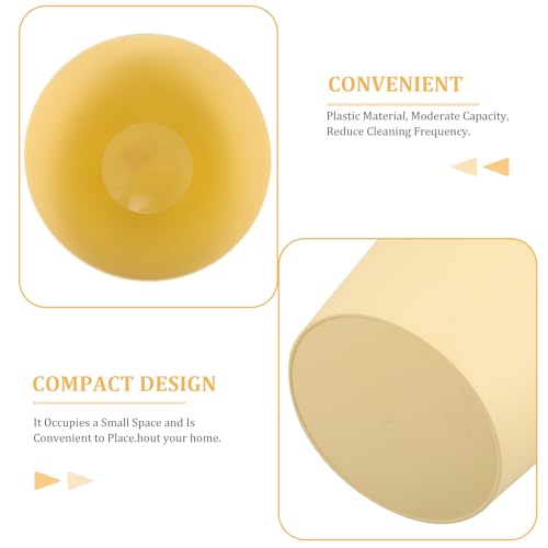 Basurero plástico amarillo 10L para cocina y baño miniatura 3