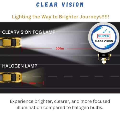 Image of SUPER 3871 CLEARVISION DEFOGGER LED HEADLIGHT WITH DRL FOR UNIVERSAL VEHICLE APPLICATION (WHITE LED WITH YELLOW DRL)