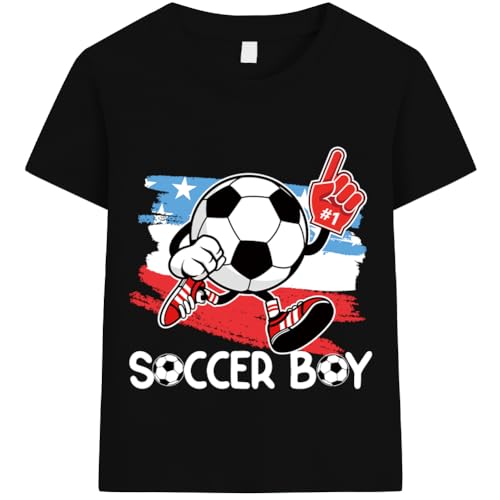 Toddler Boy Soccer Tee Shirt Kids Sport Clothes Short Sleeves Children Football Games Tee 3T