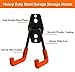 Dirza Garage Hooks 10 Pack Steel Garage Storage Utility Double Hooks, Heavy Duty Wall Mount Tool Hangers Organizers for Organizing Ladder, Power Tool,Bulk Items, Shovel, Ropes