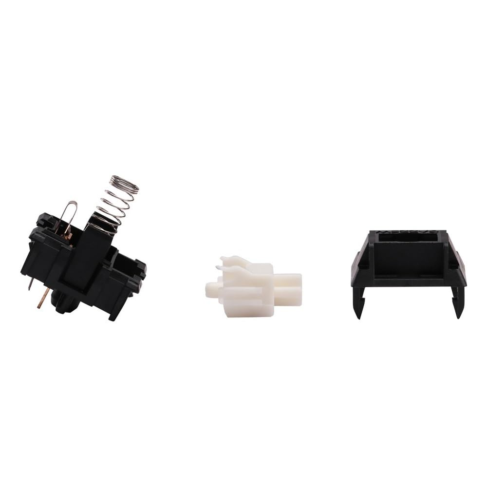 Gazzew Boba Black U4 Switch V2, Pre-Lubed Silent Tactile Switch for Custom Mechanical Keyboard(62g,110PCS)
