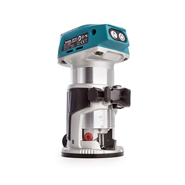 Makita DRT50ZJX3 Bürstenloser Fräsentrimmer, 18 V, Li-Ion, LXT, komplett mit 4 Basisbaugruppen, Lieferung in einem Makpac-Gehäuse, Batterien und Ladegerät nicht im Lieferumfang enthalten