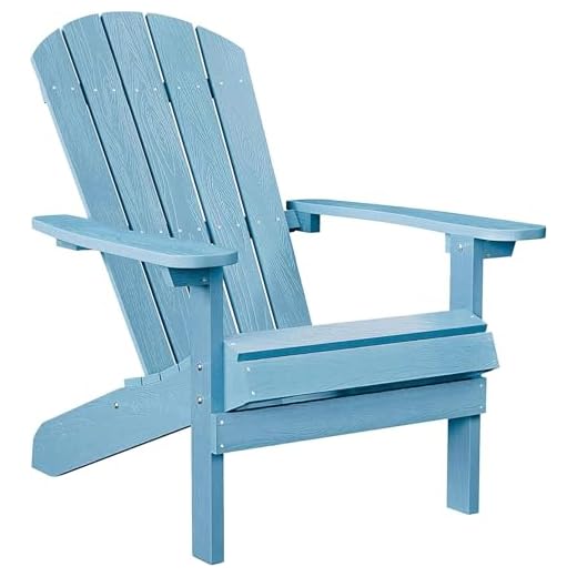 YEFU Adirondack Chair Plastic Weather Resistant, Patio Chairs 5 Steps Easy Installation, Looks Exactly Like Real Wood, Widely Used in Outdoor, Fire Pit, Deck, Outside, Garden, Campfire Chairs (Blue)