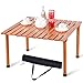 COSTWAY Falttisch Holz 70x69x42cm, Campingtisch Gartentisch Klapptisch, Picknick-Tisch für Outdoor, Wandern, Angeln und Grillen (Hellbraun)