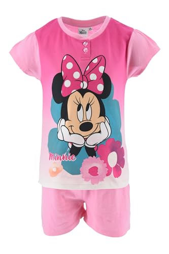 Disney Girls Minnie Mouse Short Pyjamas Pink 2-3 Years