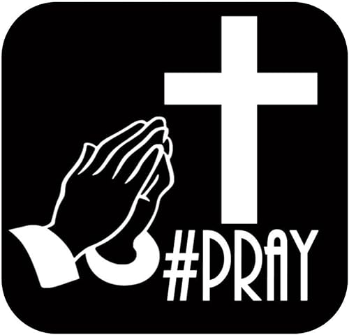 Pegatina Pray TP 606 de 6 pulgadas, etiqueta cristiana santa biblia jesús dios oración cruz pascua