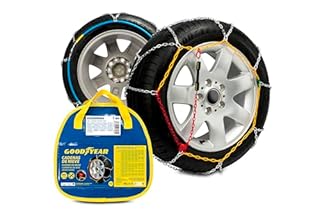 Goodyear Set di 2 Catene da Neve per Auto da 9 mm in Metallo Misura 60 con Tenditore Automatico