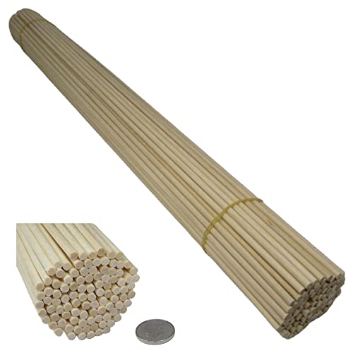 100 unidades 6 mm tacos de madera – 60 cm de largo