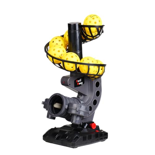 Furlihong 388PBH Pickleball Machine, 4 Adjustable Angles, Includes 9 Pickleballs, Powered by Power...