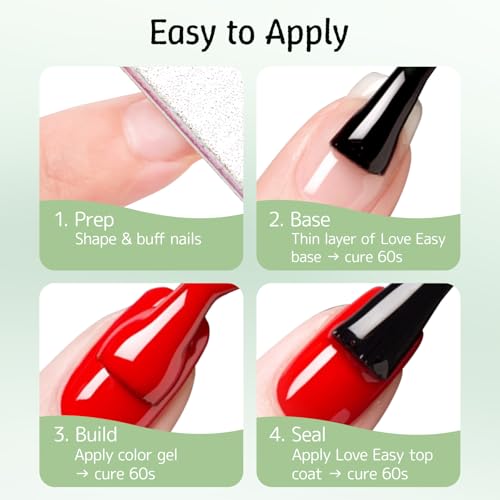 Love Easy Base Coat Gel Polish Set, 2 Pack Clear miniatura 6