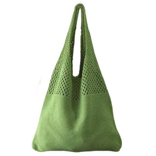 Sac à bandoulière vintage en tricot creux d'une finition artisanale et raffinée