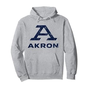 University of Akron Zips Distressed Primary Pullover Hoodie