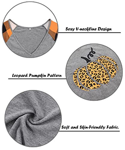 Image of TIYOMI Plus Size Tops for Women Raglan Long Sleeve V Neck T Shirts Casual Color Block Leopard /Floral Tops Winter Tee Shirt