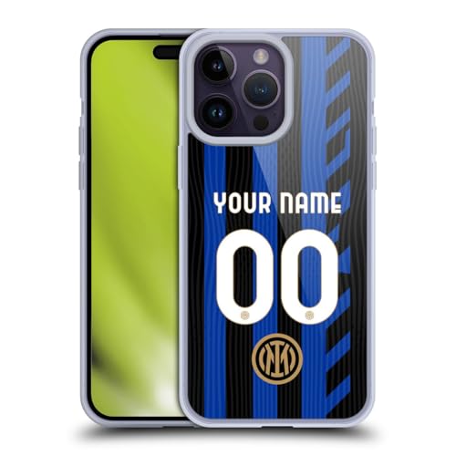Cadeau Inter Milan coque iPhone 14 Pro Max maillot personnalisé avec nom