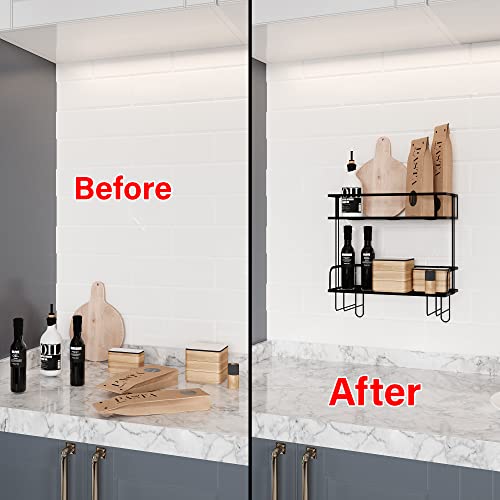 Rich Living Decor Over The Toilet Storage, Over Toilet Bathroom Organizer, Above Toilet Rack, Toilet Stand, Bathroom Shelves Over Toilet, High-Grade Carbon Steel, Easy Assembly, 2-Tier Black #TOP4
