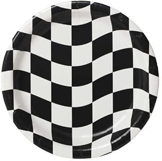 Creative Converting 429944 Black & White Check Dinner Plate (12pks Case)