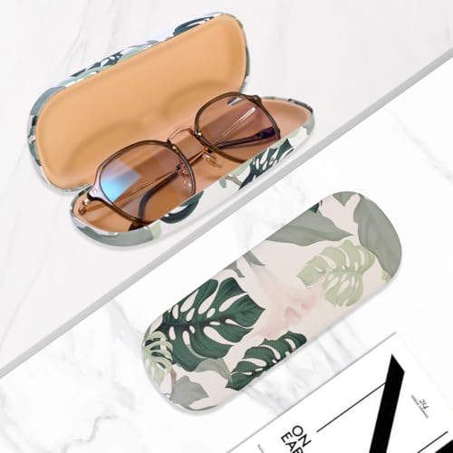 Image of PERFECTSIGHT Hard Shell Eyeglasses Case, PU Leather Protective Glasses Case, Cute Eyeglass Case for Women Men Girls