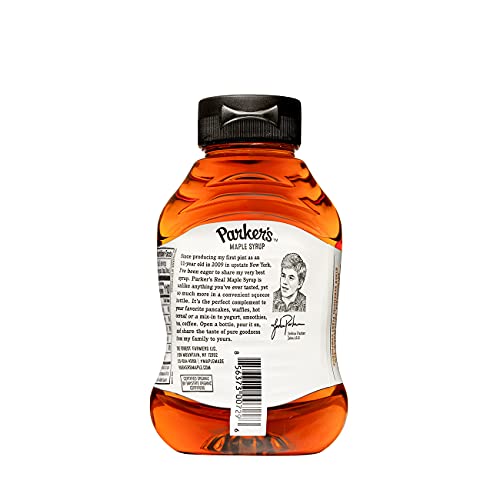Parker's Real Maple Syrup, 100% Organic Maple Syrup, Easy-To-Use Squeeze Cap, No Drip, No Mess, 8.5 fl oz