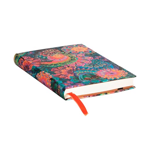 Paperblanks 13 Month Calendar 2025 Moonlight Mini Horizontal Elastic Band Closure, Colourful - Image 2