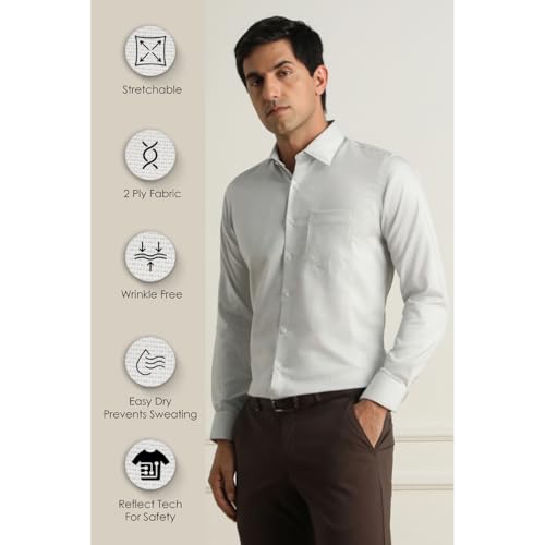 Image of Van Heusen Men's Cotton Slim Fit Durapress Superior Textured Shirt