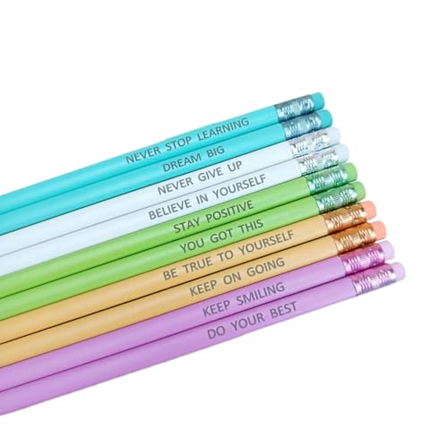 Positive Mindset Pencils: Inspirational Pencil Set for Daily Moti...