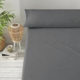 Viste tu hogar Juego de Sábanas Lisas 3 Piezas 90cm en Tejido Suave y Confortable, Color Gris Oscuro