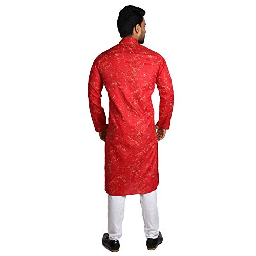 Image of RIGAL Men's Magic Printed Kurta Pyjama Set stylish sadra pajama