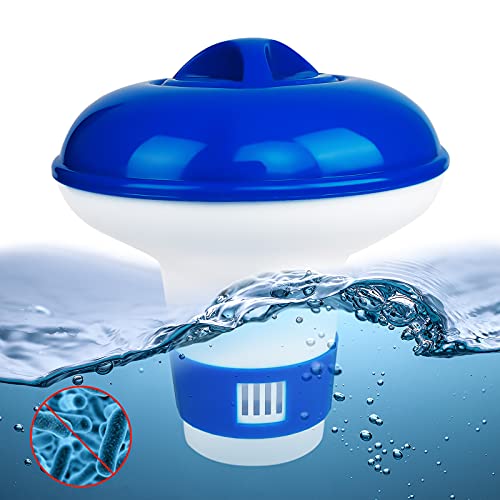 Yisscen Distributeur Flottant pour Piscine,5 Pouces Diffuseur de Chlore de Grande Capacité Doseur de Chlore Automatique Diffuseur Flottant pour Le Nettoyage...