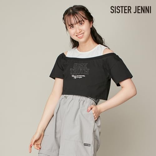 SISTER JENNI] 肩あきレイヤード風短丈T - 製品詳細