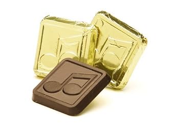 Chocolate Chocolate 302005 Music Note Squares-Dark - Pack of 250