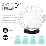 Mipcase Katzenhelm Nach Operation Mit Klauenschutz Transparent Atmungsaktive Kätzchenhaube Für Schutz Und Heilung Katzenkopfhaube