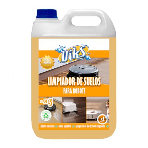 Viks | Limpiador de Suelos para Robots | Fregasuelos para robot aspirador Amplia compatibilidad con los Fabricantes | Liquido Robot Friegasuelos | Suave con las superficies | Concentrado 5L