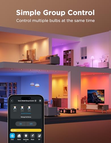 Image of Govee BR30 Smart Light Bulbs 850 LM, RGBWW E26 Base 6 Pack | LED Light Bulb Works with Matter, Alexa, Flood Light Bulbs, Recessed Can Light Bulb for Bedroom, Living Room