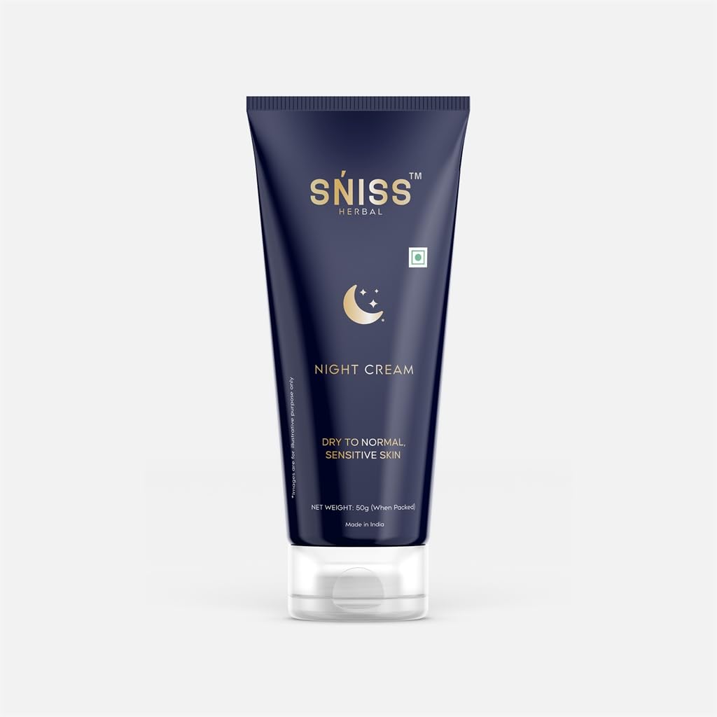 SNISS Herbal Night Cream for Dry to Normal & Sensitive Skin | Deep