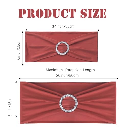 image for AIRIT LOVELY Terracotta Chair Sashes 100 Pack Spandex Chair Sashes Bow