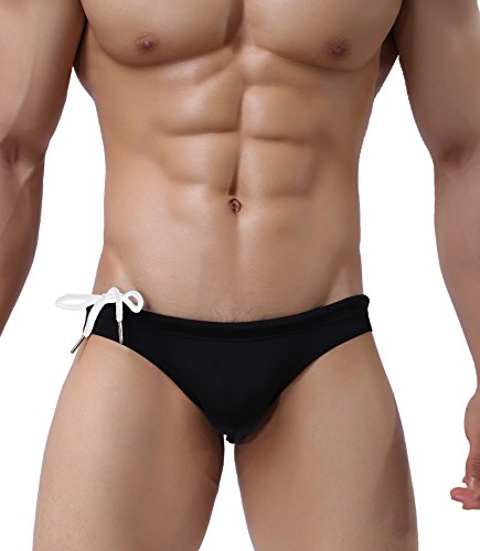 Fashion Color Belt Men's Bikini Low Waist Swim Briefs 1156