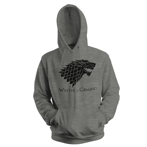 Venus Style Winter Is Coming Wolf Stark House GOT Thrones - Sudadera unisex con capucha, gris, L