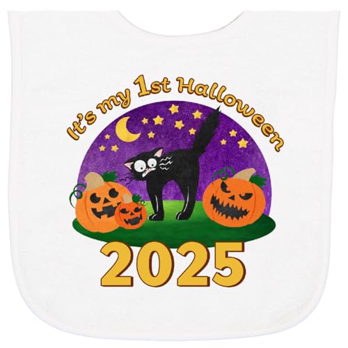 inktastic It's My 1st Halloween 2025 Baby Terry Cloth Bib