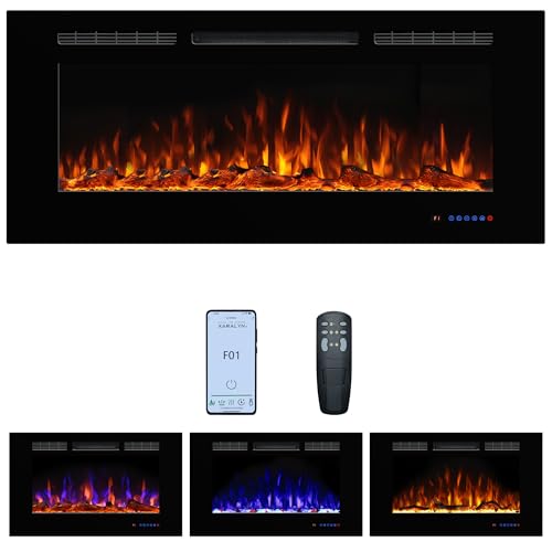 Dreamflame 50in Wall-Mounted Electric Fireplace