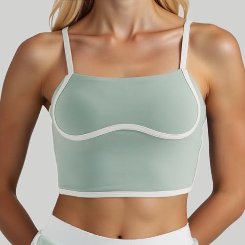 Débardeur col carré long haut de sport épuré au design minimaliste et doux