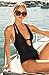 BECCA Color Prism - Women's One Piece Swimsuit, Cut-Out, Adjustable, Bathing Suits for Women, Black (A), Medium