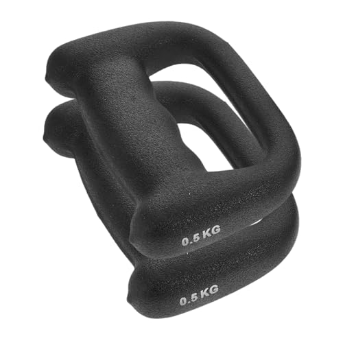 YARNOW 2 Piezas Mancuernas De Boxeo Pesas Pesas Mancuernas Fijas Pesas De Yoga Pequeños Pesos Mancuernas Pequeñas Pesas De Ejercicio Barra De Ejercicio Black Inmersión