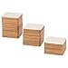 Boao Blank Wood Pieces 80 Pieces Unfinished Round Corner Wooden Cutouts for DIY Arts Craft Project, Decoration, Laser Engraving Carving (2.0 x 2.0 Inch)