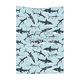 YIDWE Cozy Kids Ocean Animal Printed Blankets, Throw Blanket for Little Boys Girls, Dogs Cats - Shark Lovers Gift