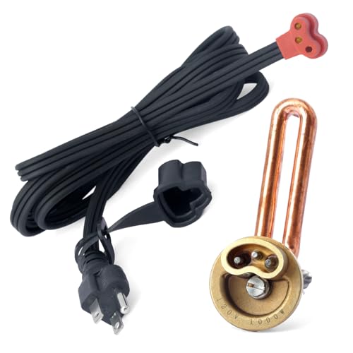 VAINELY 3100043 Freeze Plug Engine Block Heater Compatible with Ford Lincoln Mercury 1.5' 120V 1000W Replacement for International Navistar Heaters Element with Electric Cord