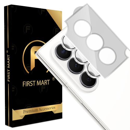 Image of FIRST MART Camera Lens Protector for Samsung Galaxy Z Fold 8 Ultra | Silver AR+AF Camera Rings with Auto-Align Frame, 9H Tempered Glass, Scratch Resistant, Case-Friendly | Pack of 1