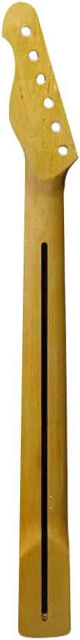 Electric Guitar Neck 21 Fret 25.5 Inch Maple Neck Rosewood Fretboard Block Inlay Gloss Yellow Bolt on Heel