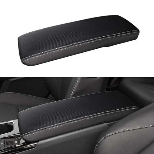 INTGET Center Console Cover for 2025 2026 Toyota Camry Accessories Leather Camry XLE/SE/XLE/XSE Car Middle Armrest Arm Rest Box Lid Seat Protector Cushion Saver (Carbon Fiber Texture, 2025+)