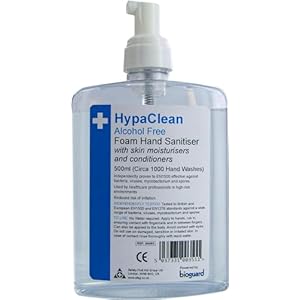 Safety First Aid Group HypaClean Alcohol Free Foam Hand Sanitiser (500 ml)