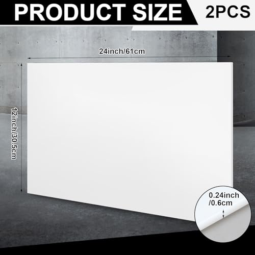 2 piezas láminas UHMW 12 x 24 pulg, 1/4 pulg grueso miniatura 2